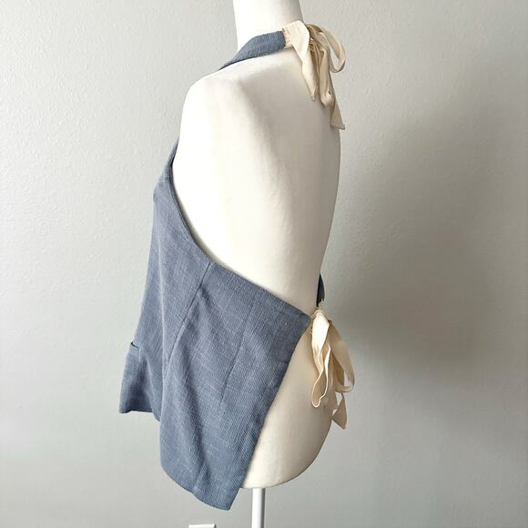 Free‎ People Take Me To Paris Low-Back Vest & Pants Set women’s size large - Picture 10 of 12